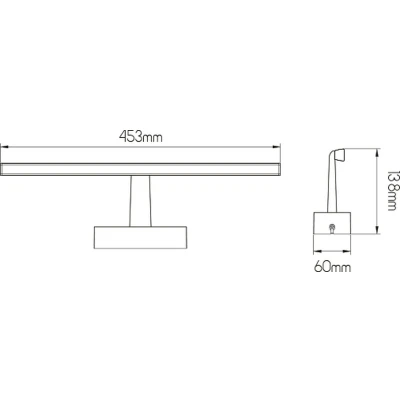 Afbeelding van AMUR LED 8Watt 369Lm 3000K IP23 WIT