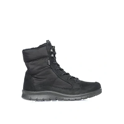 Afbeelding van ECCO Babett Veterboots, Dames, Maat: 36, Black Kunststof/ textiel