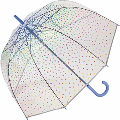 Afbeelding van Paraplu Long AC Domeshape Copper Stripes, Candy Pearls, koepel