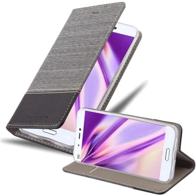 Afbeelding van Cadorabo Hoesje geschikt voor Xiaomi Mi 5s in GRIJS ZWART Beschermhoes met magnetische sluiting, standfunctie en kaartvakje Book Case Cover Etui