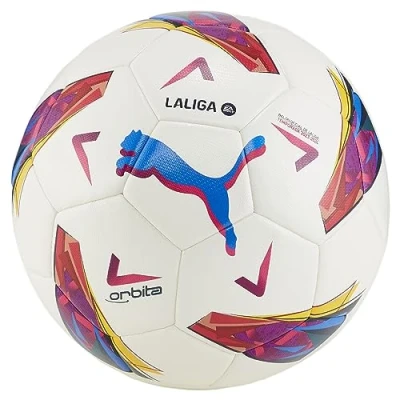 Afbeelding van Puma Orbita Laliga 1 Unisex Voetbal, Maat: 5, White/multi colour
