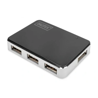 Afbeelding van Digitus DA 70220 USB 2.0 hub 4 poorten Zwart, Zilver