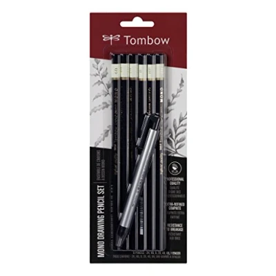 Afbeelding van Tombow Mono set pencil x6 + precision eraser x1