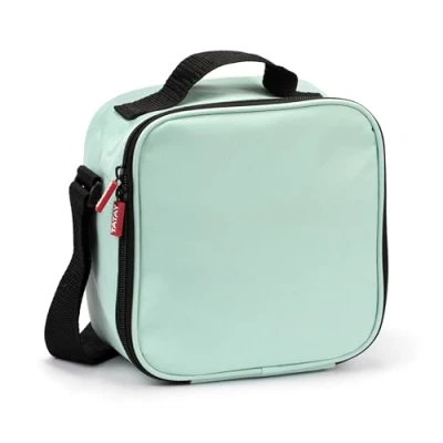 Afbeelding van TATAY Koeltas voor levensmiddelen, inhoud van 3 liter, met 2 luchtdichte dozen (2 x 0,5 l) en een herbruikbare fles 400 ml, mint, afmetingen: 22,5 10 22 cm