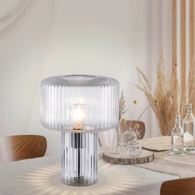 Afbeelding van Paul Neuhaus Fungus tafellamp, transparant, glas, 34 cm