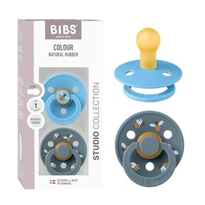 Afbeelding van BIBS Studio Colour Fopspenen 2 Stuks Size 1 Bumblee Breeze
