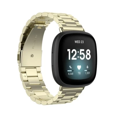 Afbeelding van Fitbit Versa 3/4 &amp; Sense 1/2 metalen schakelbandje Vintage goud