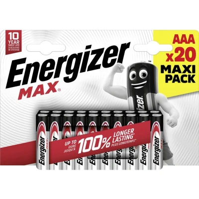 Afbeelding van Energizer Max AAA batterij (potlood) Alkaline 1.5 V 20 stuk(s)