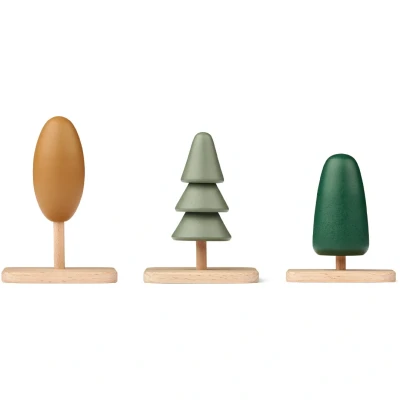 Afbeelding van Liewood village bomen faune green mix 3st