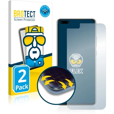 Afbeelding van BROTECT Screenprotector voor Huawei P40 Pro Folie Beschermfolie transparant volledig dekking (2 Stuks)