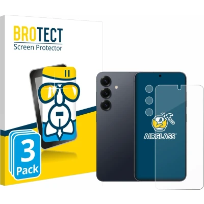 Afbeelding van BROTECT Screenprotector voor Samsung Galaxy S25 (Voor+Camera) Folie Beschermfolie Beschermglas transparant (3 Stuks)