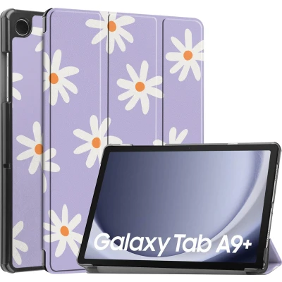 Afbeelding van iMoshion Tablet Hoes Geschikt voor Samsung Galaxy Tab A9 Plus Design Trifold Bookcase Meerkleurig /Flowers Distance