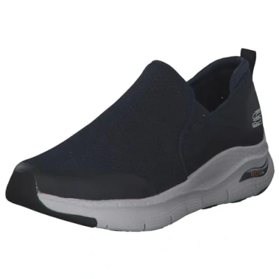 Image de Skechers Arch Fit Homme Baskets, Bleu Navy Mesh Synthetic Trim Nvy, 43 EU