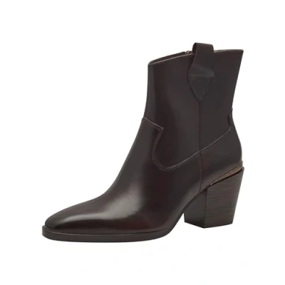 Afbeelding van Marco Tozzi Korte laarzen, Dames, Maat: 38, Mocca Leer