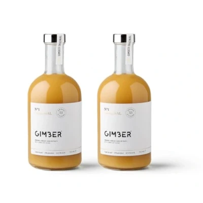 Image de GIMBER Concentré de gingembre 2 x 700 ml 1,4 L Boisson bio sans alcool avec gingembre, citron et herbes Extrait qualité supérieure