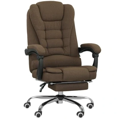 Afbeelding van Vinsetto Bureaustoel 70x65x118cm Polyester Bruin
