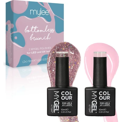 Afbeelding van Mylee Gel Nagellak Set 2x10ml [Bottomless Brunch ] UV/LED Gellak Nail Art Manicure Pedicure, Professioneel &amp; Thuisgebruik Langdurig en gemakkelijk aan te brengen