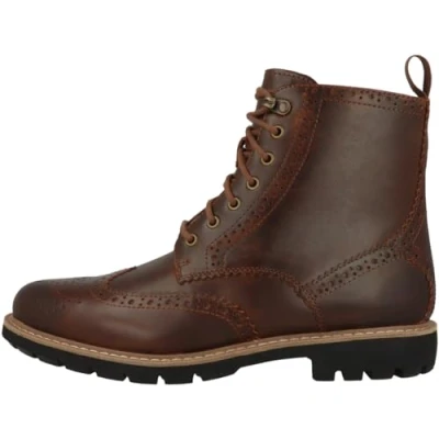 Afbeelding van Clarks Batcombe LORD Veterboots, Heren, Maat: 43, Dark tan Leer