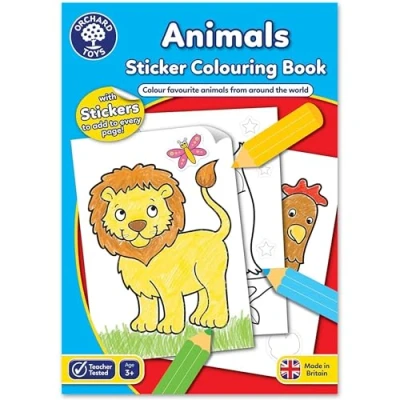Afbeelding van Orchard Toys Animals Colouring and Activity Book, Educational Book for Preschoolers, Kids Age 3+, ideaal voor feestjes