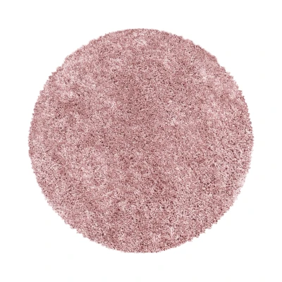 Afbeelding van Monaco Soft Shaggy Hoogpolig Vloerkleed Roze 200 cm rond