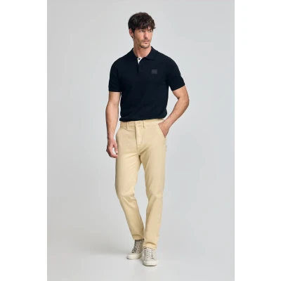 Afbeelding van Polo Club Heren Ivoorkleurige Slim Fit Chino Moore 46