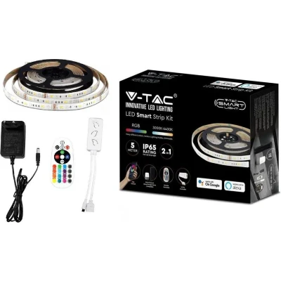 Afbeelding van V TAC VT 5050 54 EU Slimme LED strip 5m Kits IP65 RGB+3IN1
