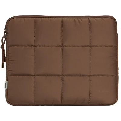 Afbeelding van Selencia Puffy Laptop Sleeve Hoes geschikt voor 13 / 13.3 13.6 14 14.2 inch Mocha