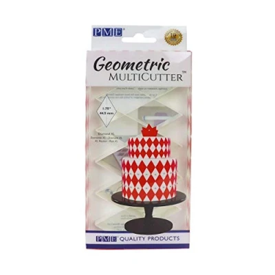 Afbeelding van PME GMC162 Geometrische multicutter voor taart, diamantpatroon, maat M