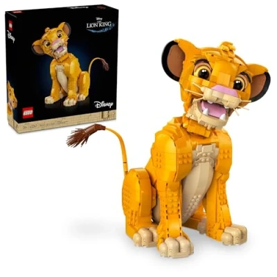 Afbeelding van LEGO Disney Young Simba The Lion King, bouwsets voor volwassenen, figuur om te bouwen weergave vanaf 18 jaar, knutselsets en fans van