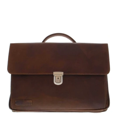 Afbeelding van Plevier Vintage Manchester aktetas 17.3&quot; donker bruin