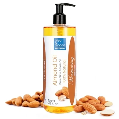 Afbeelding van Zachte amandelolie voor huid (lichaam en gezicht) haar, anti striae, zwangerschap, atopische babyhuid, professionele massageolie. Hydraterend (vitamine E) puur 1000 ml 1 l