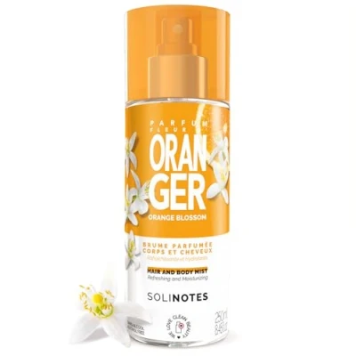 Afbeelding van Solinotes Geurspray oranjebloesem, verfrissende en hydraterende geur, zonder alcohol, geurnevel, lichaam haar, 250 ml