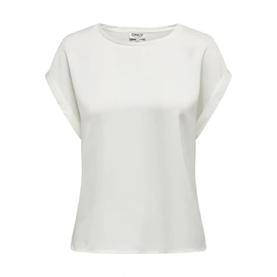 Afbeelding van ONLY ONLLIEKE S/S SATIN MIX Top WVN NOOS Dames Snow White