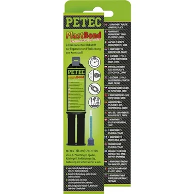 Afbeelding van PETEC 98325 Reparatieset, kunststofreparatie 40C +140C Zwart Slijpbaar, Oliebestendig, Over te lakken Cartridge 24