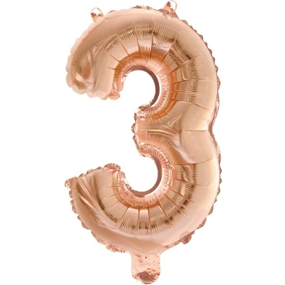 Afbeelding van Ballon folie 3 rose goud 40cm