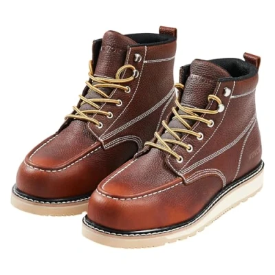 Image de VEVOR Bottes de travail embout en acier bout mocassin pour hommes taille US 9,5