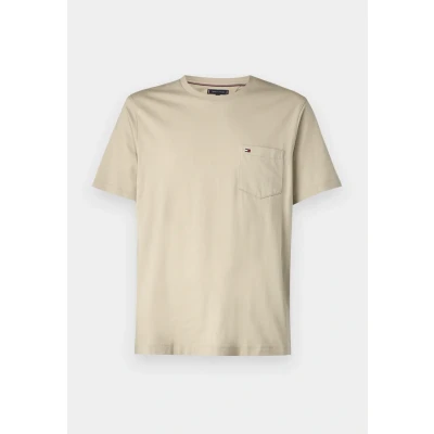 Afbeelding van Tommy Hilfiger Essential Solid Pocket TEE Tshirt basic, Heren, Maat: XS, Sandalwood