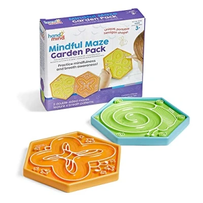 Afbeelding van Learning Resources mindfulness doolhoven met tuinthema, doolhof voor kinderen, kinderen (2 stuks)