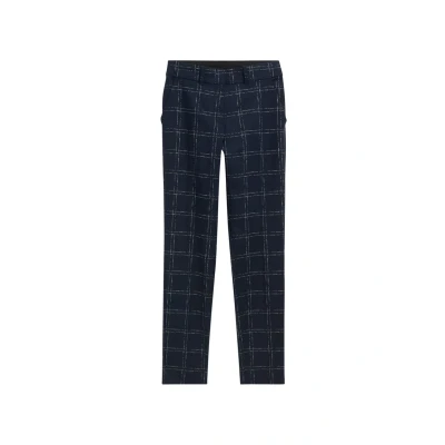 Afbeelding van TOM Tailor MIA SLIM Chino, Dames, Maat: 34x30, Delicate navy check design