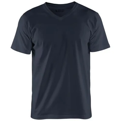 Image de T Shirt col en V marine foncé