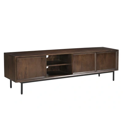 Afbeelding van Livingfurn Tv meubel Ravenstein Mango Bruin 180cm