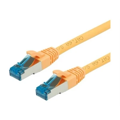 Image de VALUE Cordon de raccordement RJ 45 (M) pour 2 m SFTP PiMF CAT 6a sans halogène moulé crochet bloqué jaune