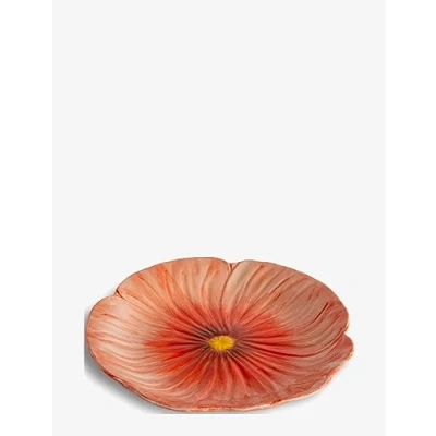 Afbeelding van ByOn Poppy 5283908106 ontbijtbord in de vorm van een rode bloem aardewerk, 21 cm