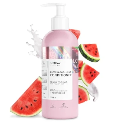 Afbeelding van So!Flow Herstellende conditioner voor haar met hoge porositeit, versterkt en verzorgt gevoelige strengen, verrijkt Centella Asiatica soja eiwit veerkrachtig