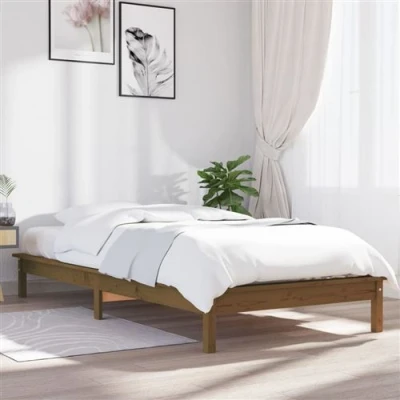 Afbeelding van vidaXL Bedframe massief grenenhout honingbruin 90x200 cm