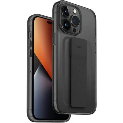 Afbeelding van Uniq Hoesje Geschikt voor iPhone 14 Pro Max Siliconen Heldro Backcover Flexgrip Grijs