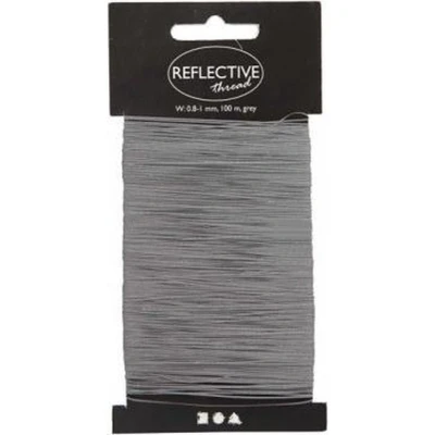 Afbeelding van Reflecterend draad, b: 0,8 1 mm, 100 m, grijs
