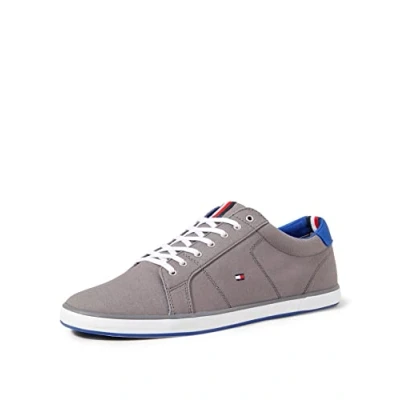 Image de Tommy Hilfiger Homme Baskets en toile drapeau, Gris