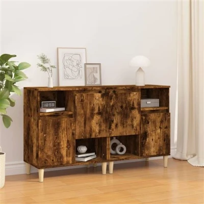 Afbeelding van vidaXL Dressoirs 2 st 60x35x70 cm bewerkt hout gerookt eikenkleurig