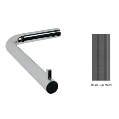 Afbeelding van Waterevolution Flow Toiletrolhouder zonder klep PVD geborsteld gun metal T130GME